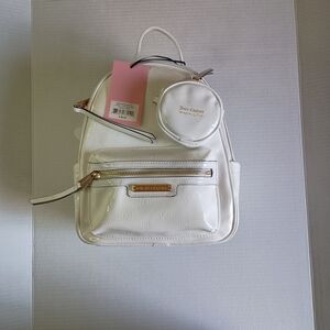 Juicy Couture White Backpack Sleek Design with Structured Shape